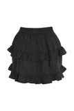Daisy Corsets Black Crepe Ruched Bustle Skirt - Daisy Corsets - Flyclothing LLC