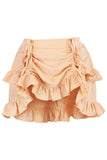 Daisy Corsets Beige Crepe Ruched Bustle Skirt - Daisy Corsets - Flyclothing LLC