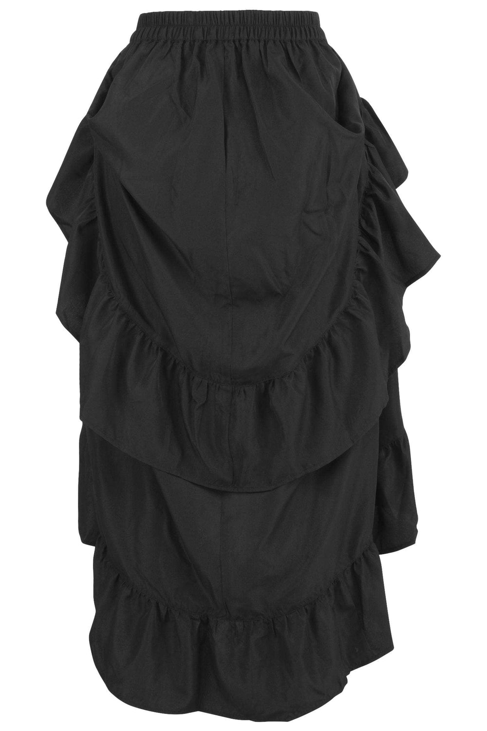 Daisy Corsets Black Crepe Adjustable High Low Skirt - Daisy Corsets - Flyclothing LLC