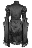 Daisy Corsets Black Satin & Lace Ruffled Jacket - Daisy Corsets - Flyclothing LLC