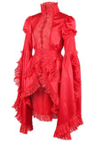 Daisy Corsets Red Satin & Lace Ruffled Jacket - Daisy Corsets - Flyclothing LLC