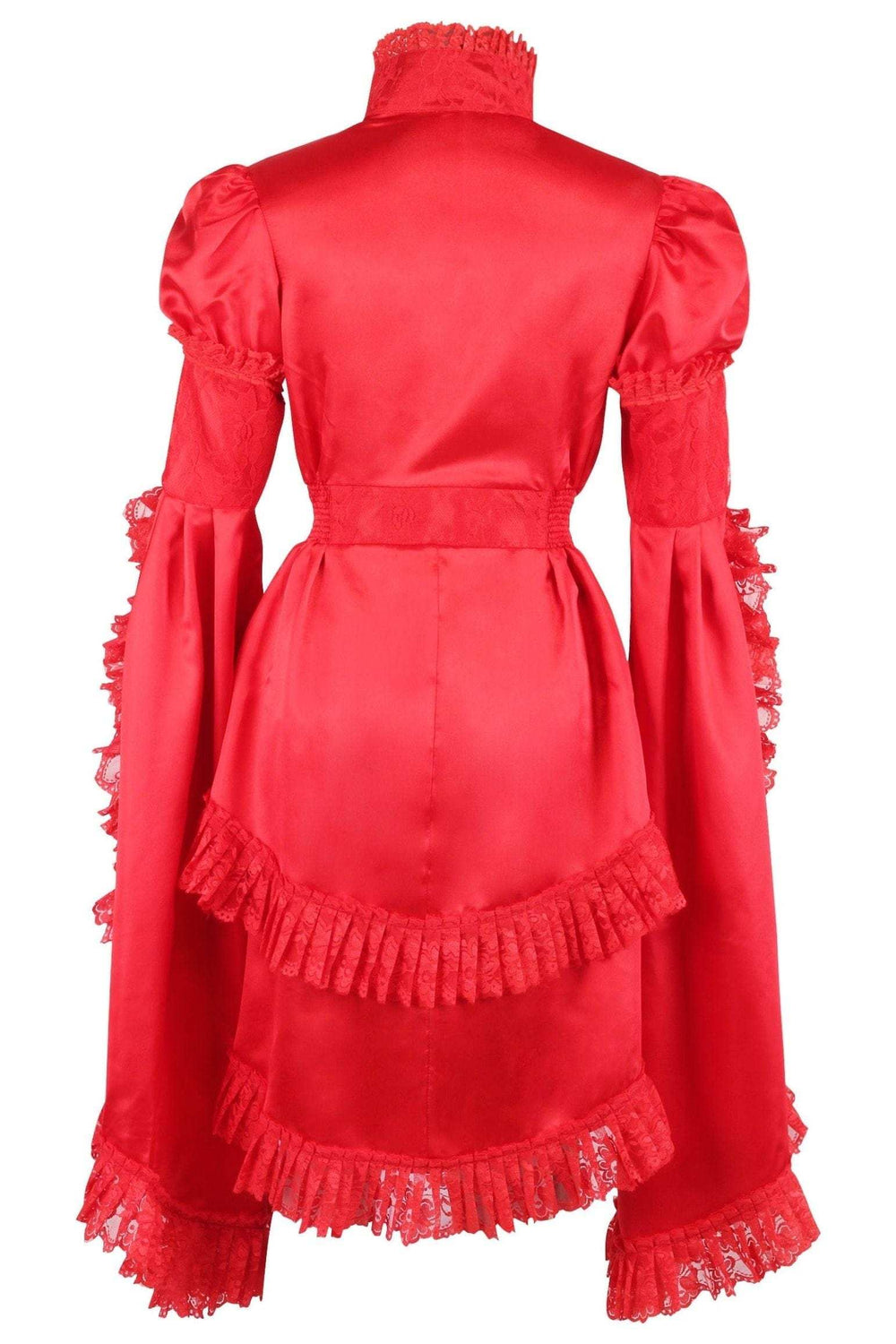 Daisy Corsets Red Satin & Lace Ruffled Jacket - Daisy Corsets - Flyclothing LLC