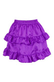 Daisy Corsets Purple Satin Ruched Bustle Skirt - Daisy Corsets - Flyclothing LLC