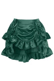 Daisy Corsets Dark Green Satin Ruched Bustle Skirt - Daisy Corsets - Flyclothing LLC