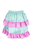 Daisy Corsets Mint/Pink Satin Ruched Bustle Skirt - Daisy Corsets - Flyclothing LLC