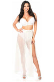 Daisy Corsets White/Silver Sheer Glitter Skirt - Daisy Corsets - Flyclothing LLC