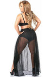 Daisy Corsets Black Sheer Glitter Skirt - Daisy Corsets - Flyclothing LLC