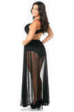 Daisy Corsets Black Sheer Glitter Skirt - Daisy Corsets - Flyclothing LLC