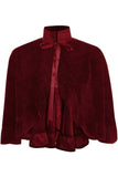 Daisy Corsets Dark Red Velvet Ruffle Cape - Daisy Corsets - Flyclothing LLC