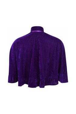 Daisy Corsets Dark Purple Velvet Ruffle Cape - Daisy Corsets - Flyclothing LLC
