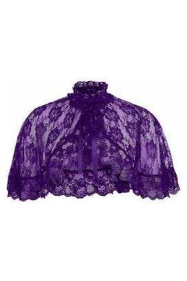 Daisy Corsets Purple Lace Cape - Daisy Corsets - Flyclothing LLC