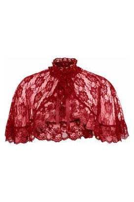 Daisy Corsets Red Lace Cape - Daisy Corsets - Flyclothing LLC
