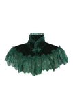 Daisy Corsets Dark Green Velvet & Lace Capelet - Daisy Corsets - Flyclothing LLC