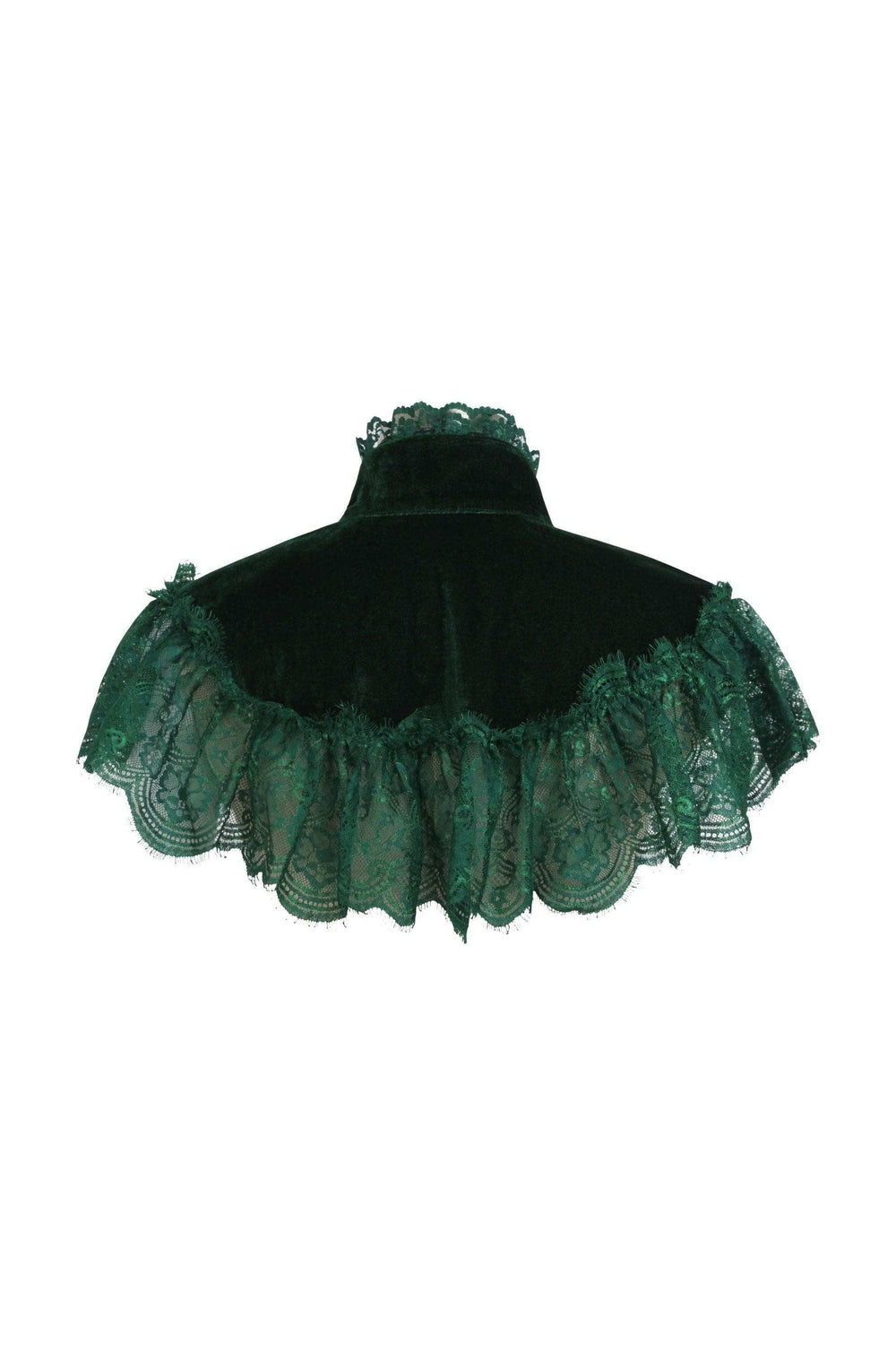 Daisy Corsets Dark Green Velvet & Lace Capelet - Daisy Corsets - Flyclothing LLC