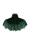 Daisy Corsets Dark Green Velvet & Lace Capelet - Daisy Corsets - Flyclothing LLC