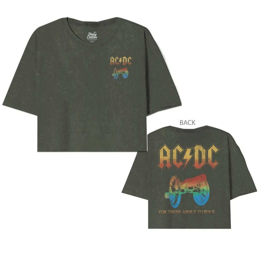 ACDC-Cannon Fodder Oversized Crop Tee - ACDC - Flyclothing LLC