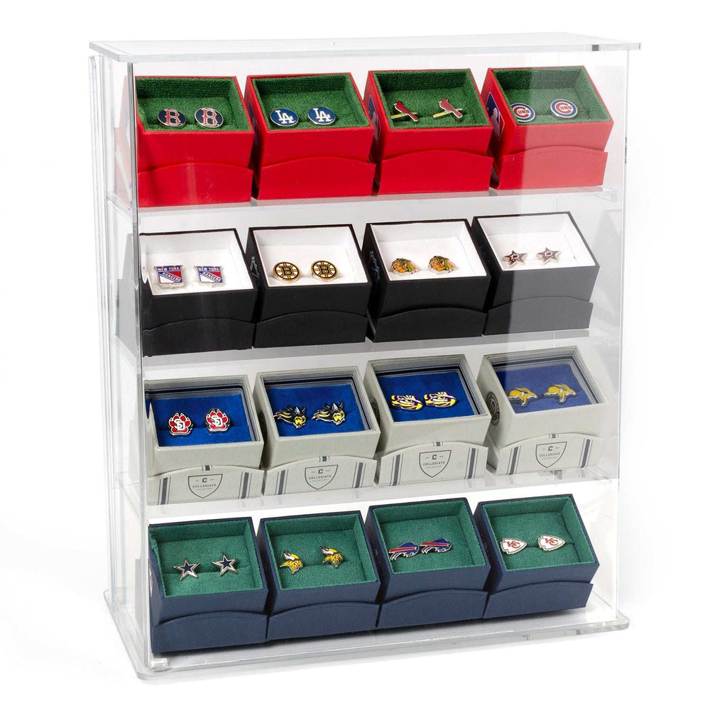 4 Shelf Acrylic Countertop Display Case with Security Cable - Cufflinks.com - Flyclothing LLC
