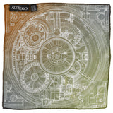 Antique Clock Gradient Pocket Square - Cufflinks.com - Flyclothing LLC