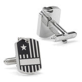 Antique Silver Military Tag Cufflinks
