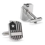 Antique Silver Military Tag Cufflinks - Cufflinks.com - Flyclothing LLC