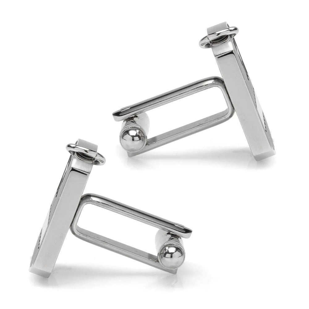Antique Silver Military Tag Cufflinks - Cufflinks.com - Flyclothing LLC