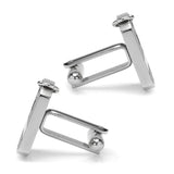 Antique Silver Military Tag Cufflinks - Cufflinks.com - Flyclothing LLC