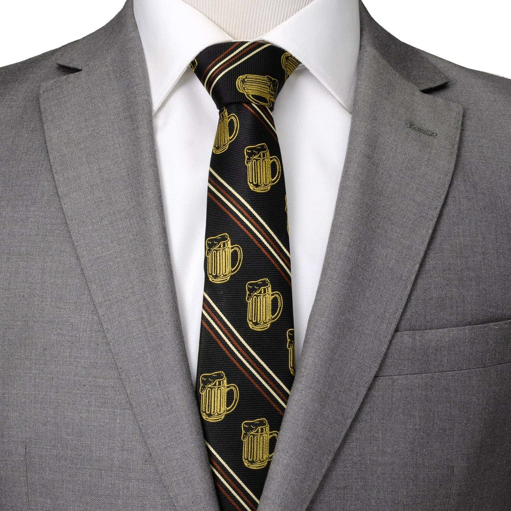 Beer Aficionado Black Striped Mens Tie - Cufflinks.com - Flyclothing LLC