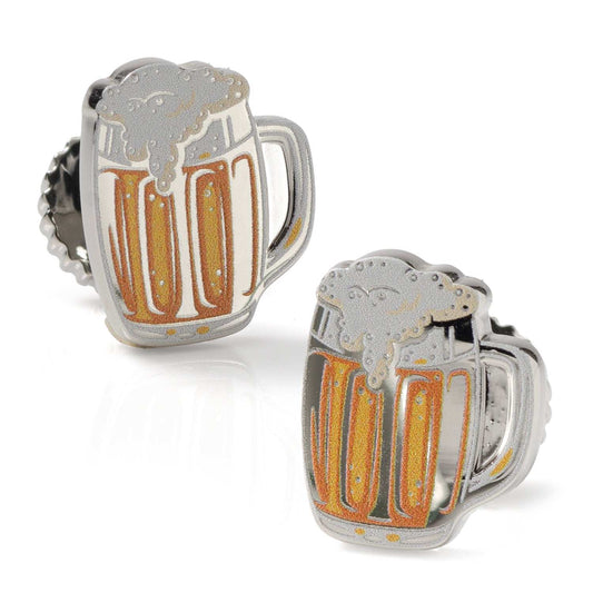 Beer Hidden Message Silver Cufflinks - Cufflinks.com - Flyclothing LLC