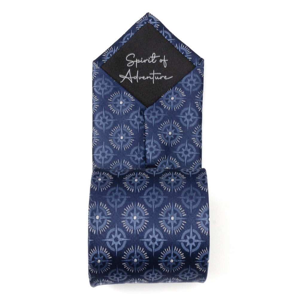 Compass Hidden Message Navy Blue Men's Tie - Cufflinks.com - Flyclothing LLC