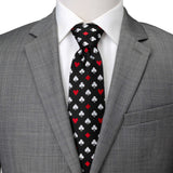 Card Suits Vegas Hidden Message Black Men's Tie - Cufflinks.com - Flyclothing LLC