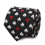 Card Suits Vegas Hidden Message Black Men's Tie - Cufflinks.com - Flyclothing LLC
