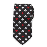 Card Suits Vegas Hidden Message Black Men's Tie - Cufflinks.com - Flyclothing LLC