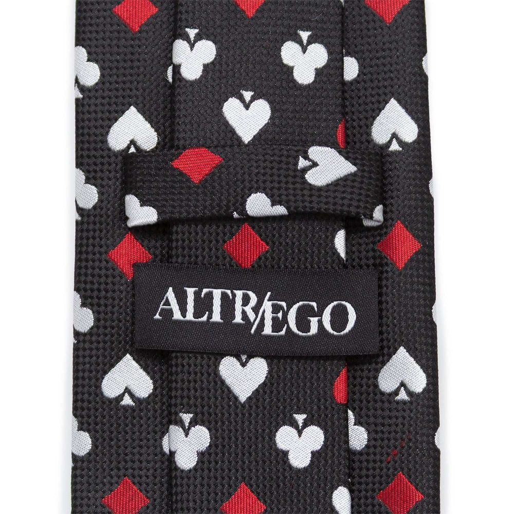 Card Suits Vegas Hidden Message Black Men's Tie - Cufflinks.com - Flyclothing LLC