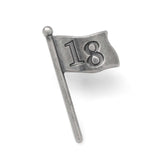 Golf 18th Hole Antique Silver Lapel Pin - Cufflinks.com - Flyclothing LLC