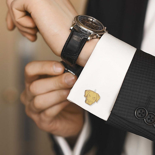 Yellow Labrador Cufflinks - Cufflinks.com - Flyclothing LLC