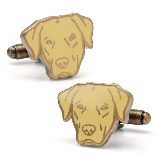 Yellow Labrador Cufflinks - Cufflinks.com - Flyclothing LLC