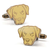 Yellow Labrador Cufflinks - Cufflinks.com - Flyclothing LLC
