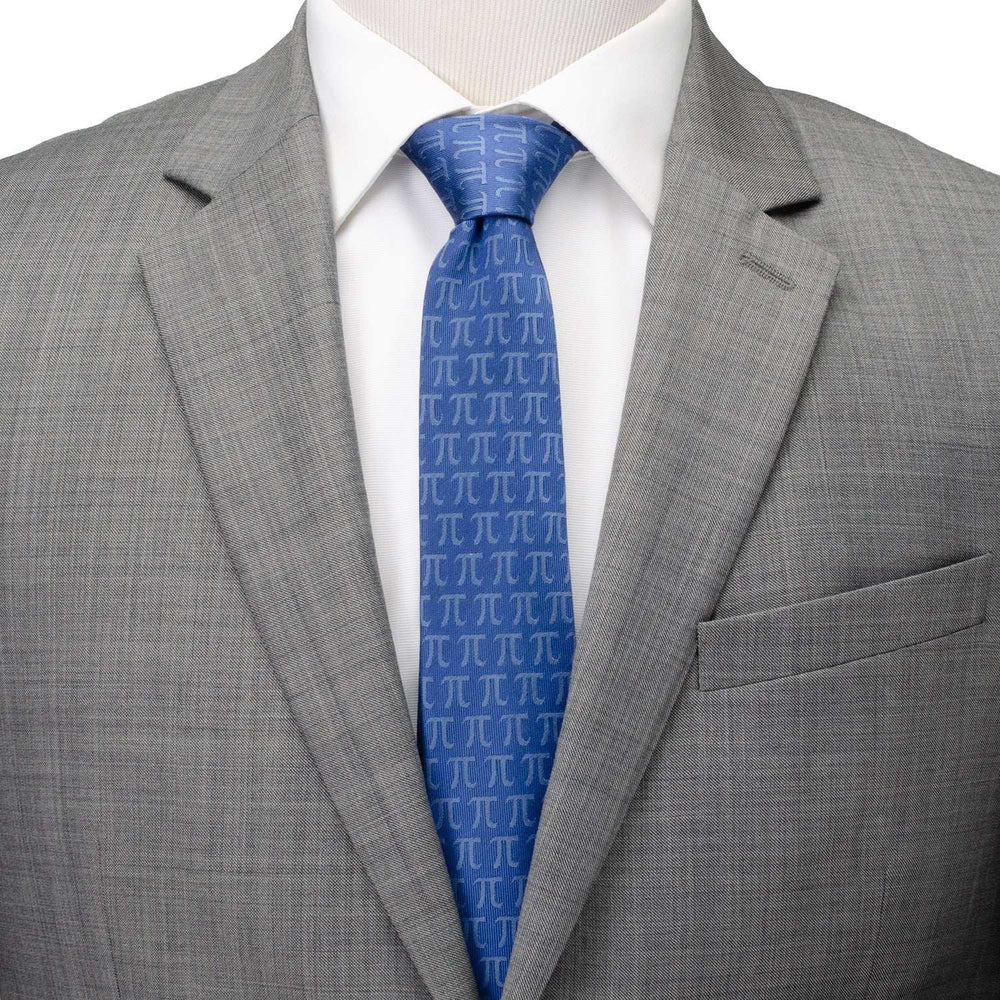 Pi Mathematics Symbol Blue Men's Tie - Cufflinks.com - Flyclothing LLC