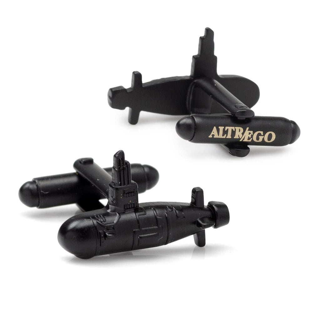 US Submarine Black 3D Cufflinks - Cufflinks.com - Flyclothing LLC