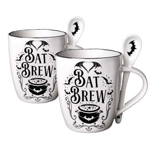 Alchemy Bat Brew Mug & Spoon Set Giftware - Alchemy Gothic - Flyclothing LLC