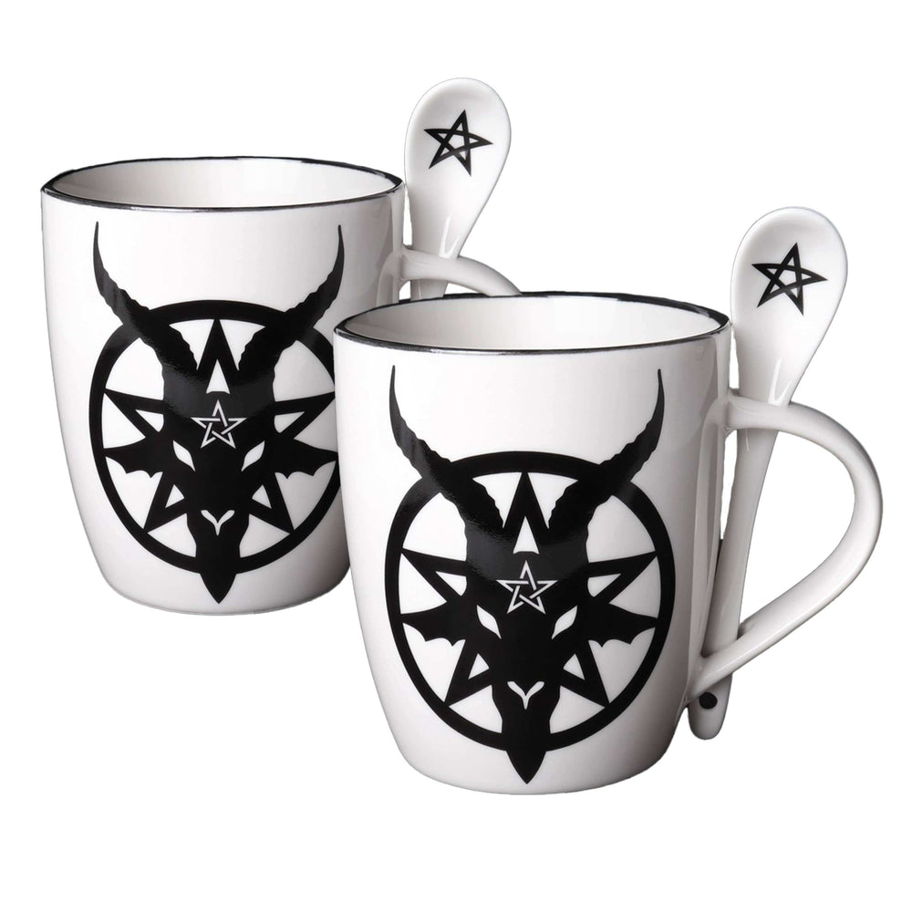 Alchemy Baphomet Mug & Spoon Set Giftware - Alchemy Gothic - Flyclothing LLC