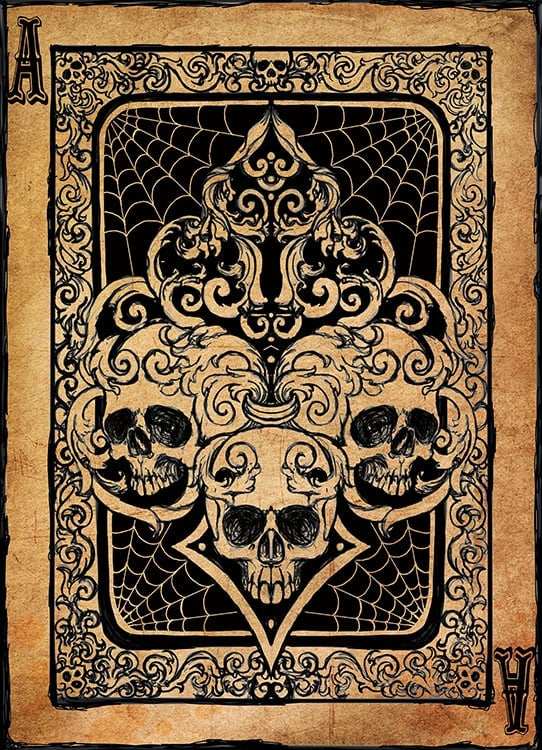 Black Market Art Company Ace Skulls Print - Black Market Art Company - Flyclothing LLC