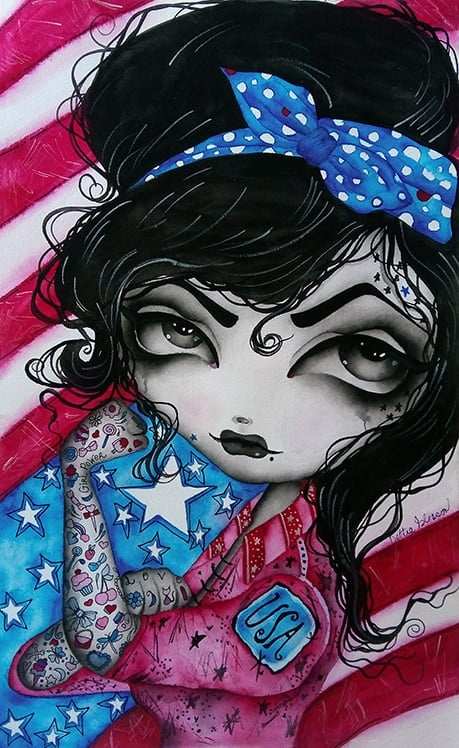 Black Market Art Company All American Pin Up Girl Print - Black Market Art Company - Flyclothing LLC
