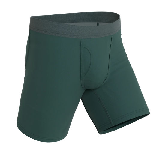 The Alloy | Dark Teal Long Leg Ball Hammock® Pouch Underwear With Fly - Shinesty - Flyclothing LLC