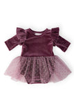 Amethyst Velvet Tutu Bodysuit - Mila & Rose ® - Flyclothing LLC