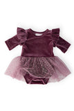 Amethyst Velvet Tutu Bodysuit - Mila & Rose ® - Flyclothing LLC