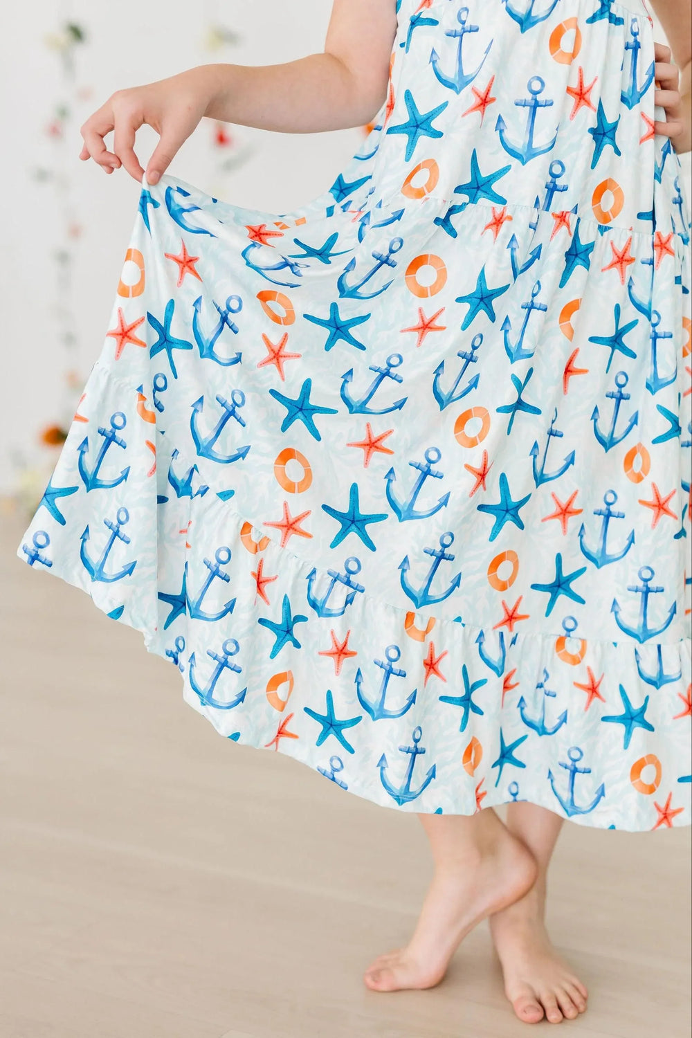 Anchors Away Ruffle Maxi Dress - Mila & Rose ® - Flyclothing LLC