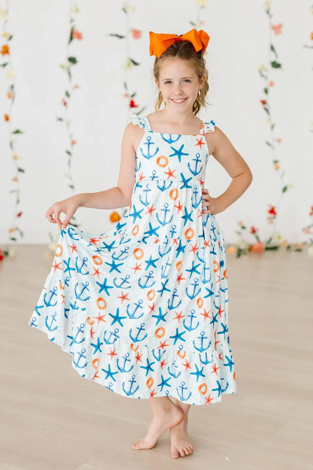 Anchors Away Ruffle Maxi Dress - Mila & Rose ® - Flyclothing LLC
