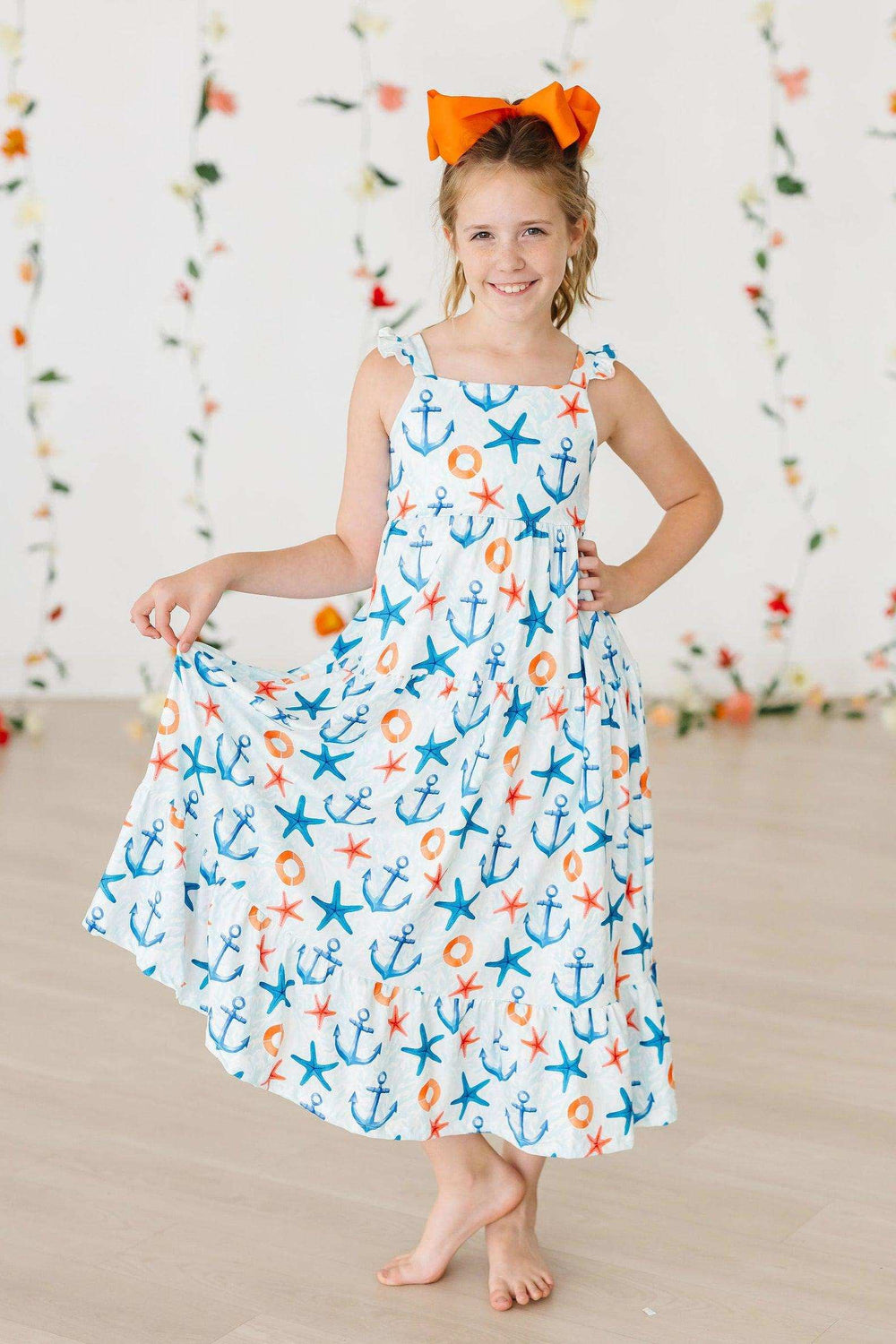 Anchors Away Ruffle Maxi Dress - Mila & Rose ® - Flyclothing LLC
