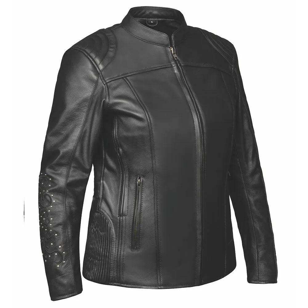 Angel - Ladies Premium Leather Jacket - Unik Just for Bikers - Flyclothing LLC